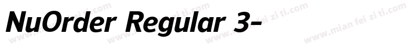 NuOrder Regular 3字体转换